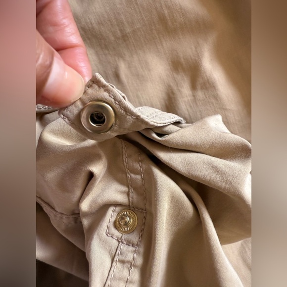 Chicos Women Pants 2 M Green Cropped Stretch Capri Elastic Waist Casual Straight - Picture 11 of 13